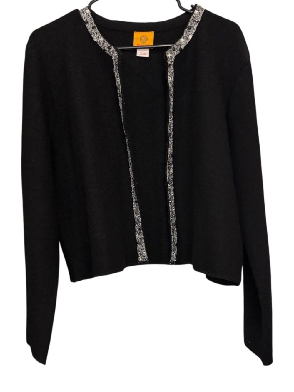 Ruby Rd. 100% Wool Jeweled Cardigan